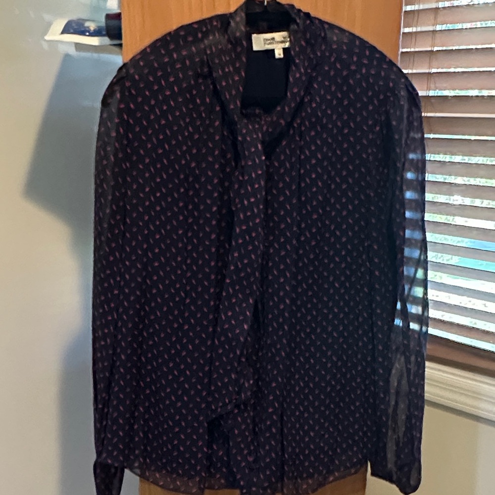 DVF Black and Red Geometric Shirt